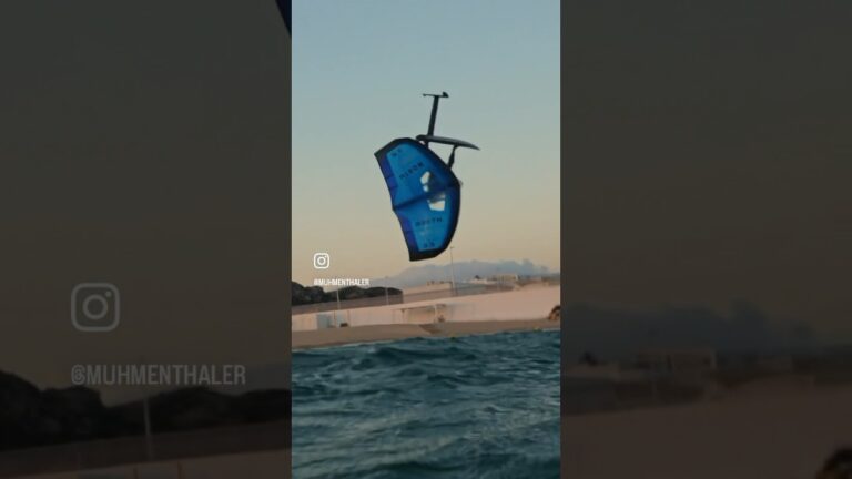 Two tricks  #2023 #wingfoil #tarifa #beach #foil #mystic #northfoils #wingfoiling #fyp #fyp