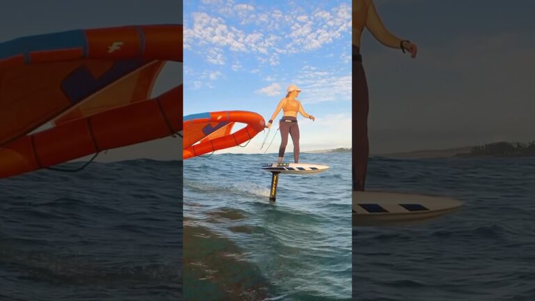 Winter waves come crashing down on #maui   #wingfoil #shorts