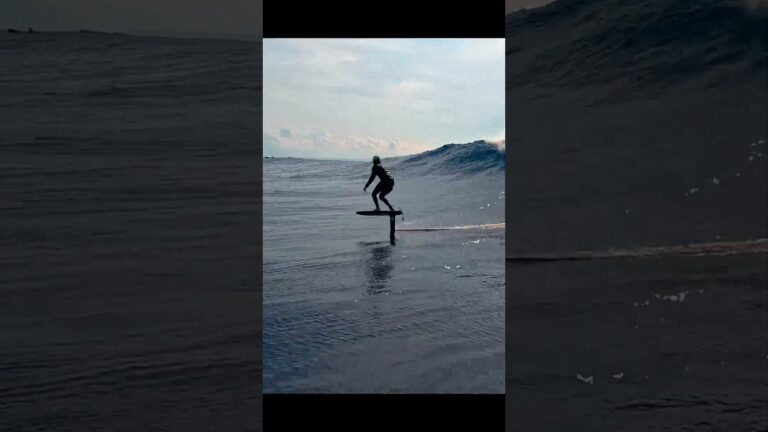 Bali’s been on the cook… Which angle do you prefer… drone or GoPro? @flite.lab #foil #surfing #surf