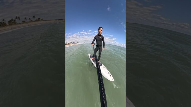 SUP foiling with a DW board