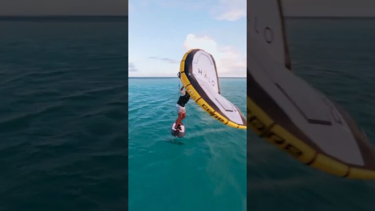 Epic Los Roques Sunset Wingfoiling Session! #ridecore #corewingfoil