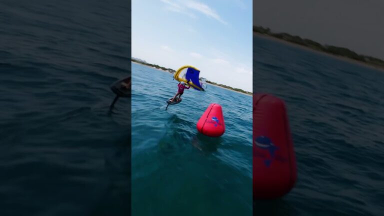 FPV chasing the speed demons of FreeFly-Slalom #wingfoil #costabrava #youthworldchampionships