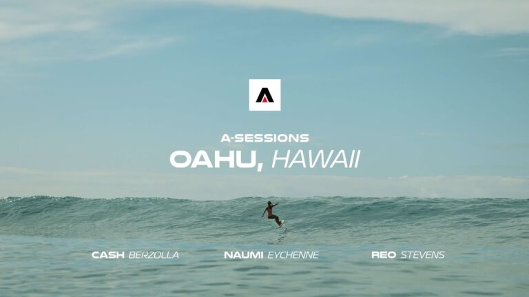 A-Sessions | Chasing south swells in Oahu with Naumi, Cash and Reo