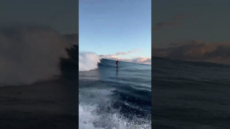 Flying + surfing Foil surfing is awesome! Tow Foiling North Shore Oahu, Hawaii ‍