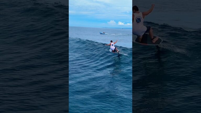 Epic foil surfing in Bali! #courtintheact #foilhub #surffoil #foilsurfing