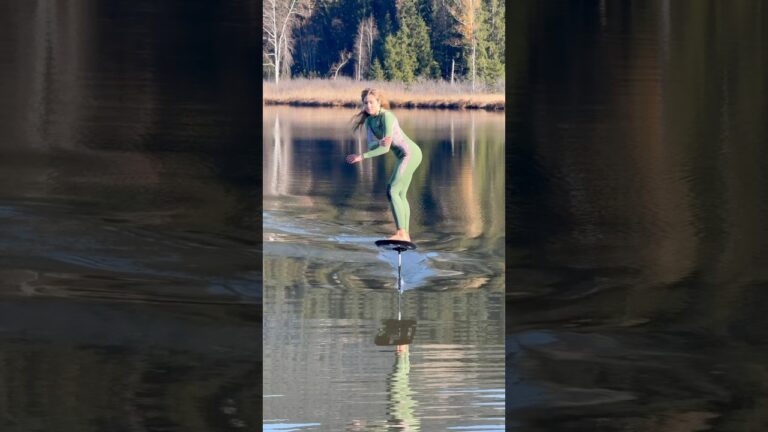 These Slow-Mo Clips are Mindblowing!#pumpfoiling #watersports #sportgirl #surfing #satisfying