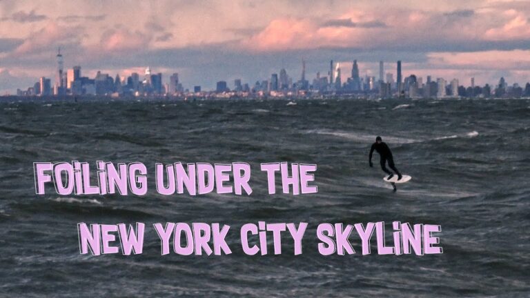 New Jersey Downwinder Goes Off! Foiling Under the New York City Skyline