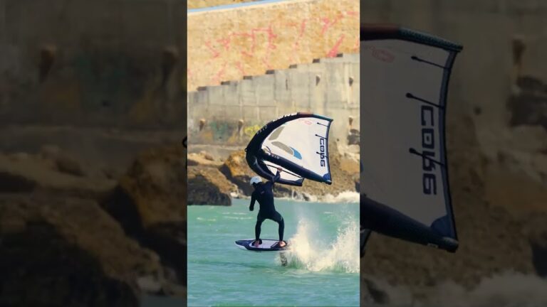 Epic High Tides and Extreme Wing Foil Jumps with @lucas._.kite in Portugal! ‍