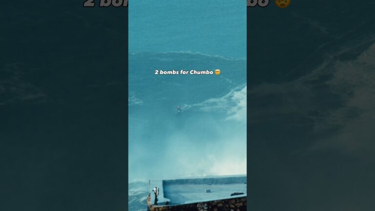 That guy is INSANE #waves #portugal #bigwaves