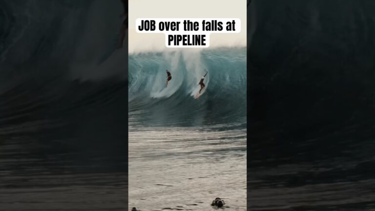 Jamie O’Brien goes over the falls at XL Pipeline #surf #pipeline