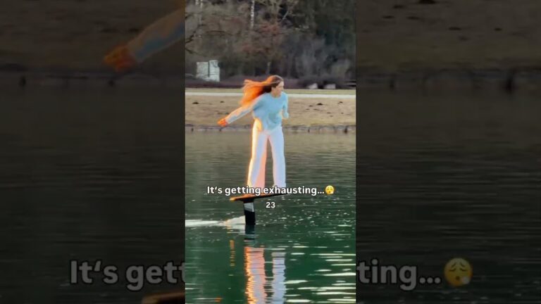 Can She Survive 60 Minutes? #watersports #challenge #surfgirl #sportsgirl #crazy #viral