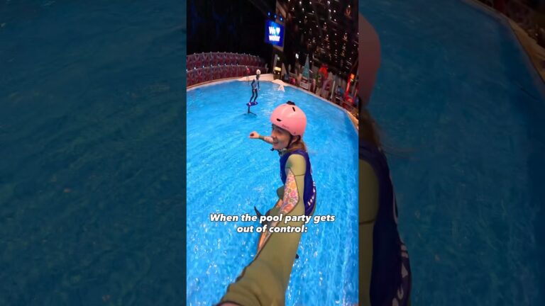 This Pool party got OUT OF CONTROL ! #party #watersports #POV #action #sportsgirl #pumpfoiling