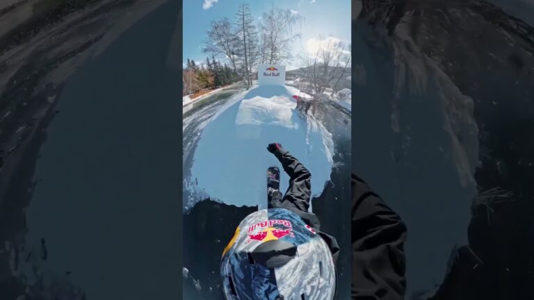 Snowboarding Across A Lake