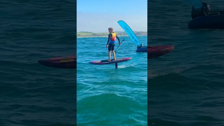 Downwind SUP Foil finish line Day 5 - Crozon Foil Festival 2025