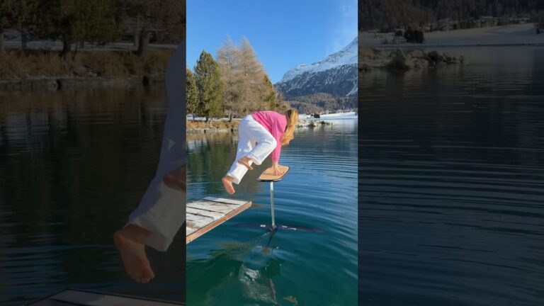 OMG, did she make it back DRY? #watersports #lake #sportsgirl #challenge #ootd #fashion #cold