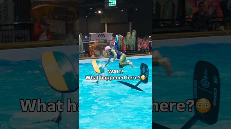 She almost CUT herself completely! #crash #fail #watersports #sportsgirl #sportsnews #surf