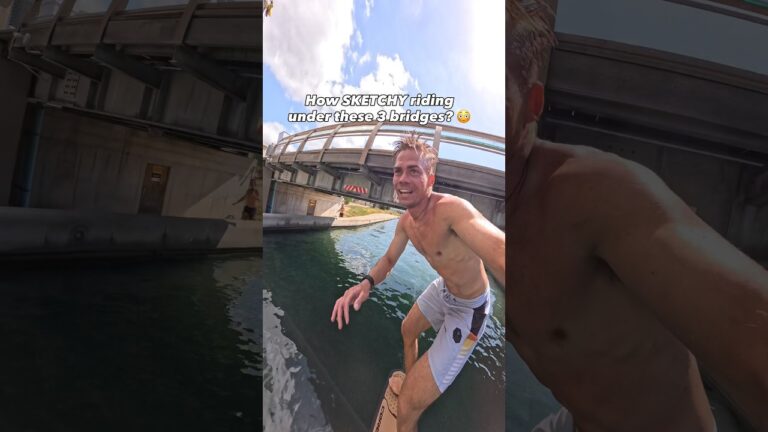 Almost didn’t make it through the 3rd bridge #watersports #surfing #challenge #extremesports