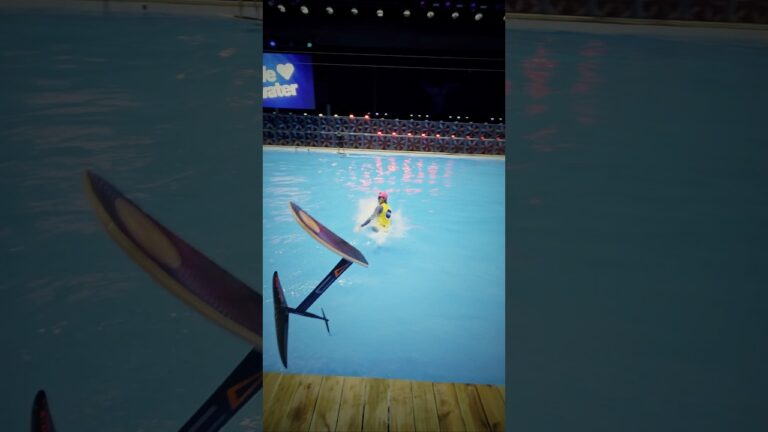 I THINK I BROKE THE POOL ! #bootdüsseldorf #fail #pumpfoil #foil #fun #funny #viral #surfing #no