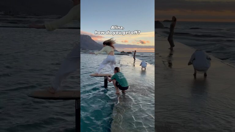 How’s Alina Getting off This Board? #pumpfoil #watersports #sportsgirl #surfgirl #fail #challenge