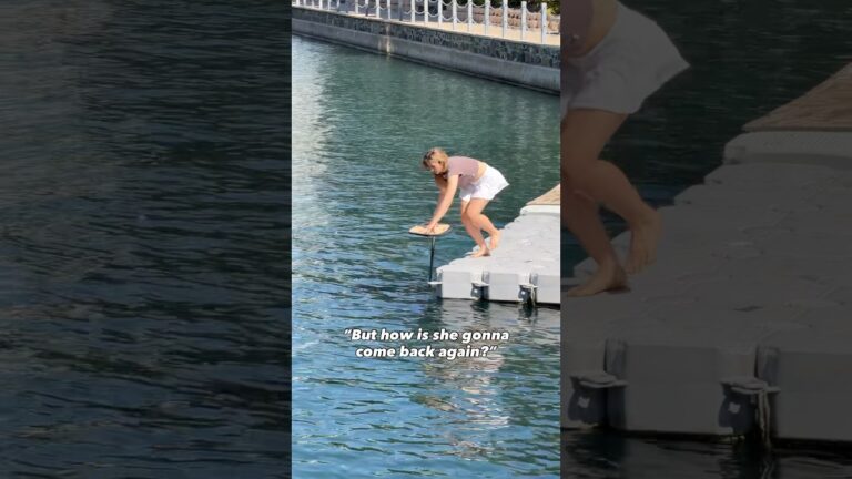 Did She Make It Back DRY? #sportsgirl #surfgirl #satisfying #ootd #watersports #athlete #surf