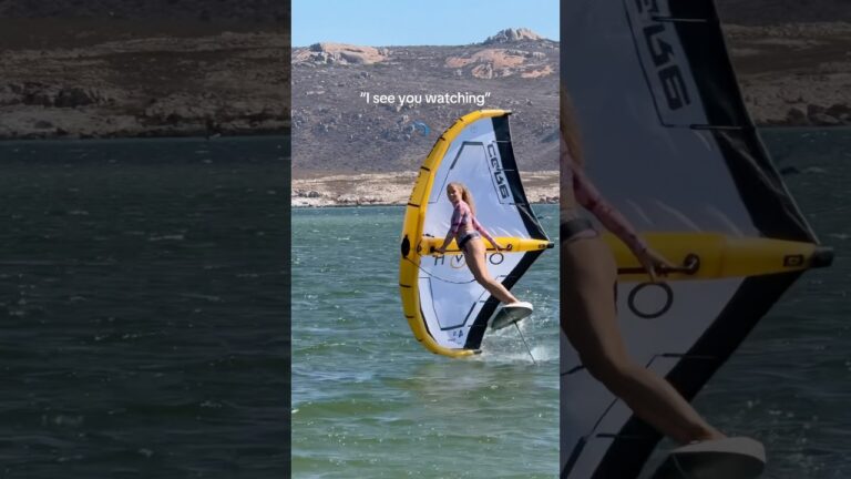 Watch Wingfoil Girl Alina! #sportsgirl #surf #wingfoiling #satisfying #athlete #capetown #sport