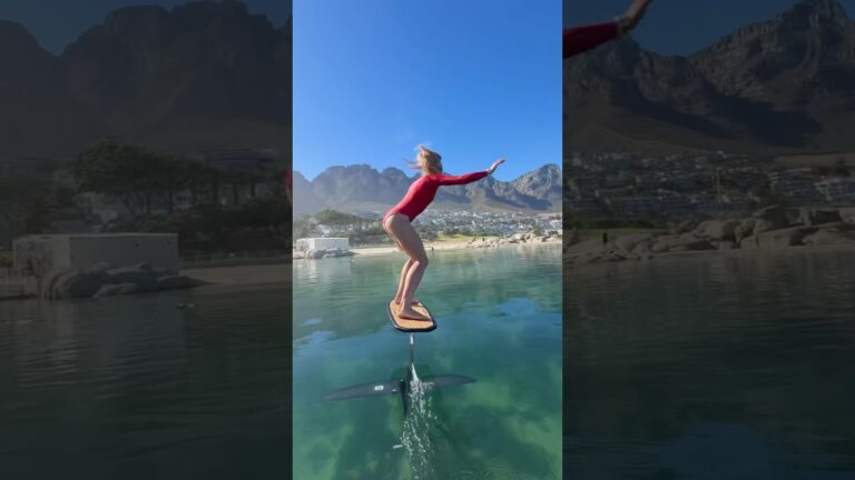 How cool is this Pumpfoil Chick? #surfgirl #sportsgirl #surf #watersports #unreel #campsbay