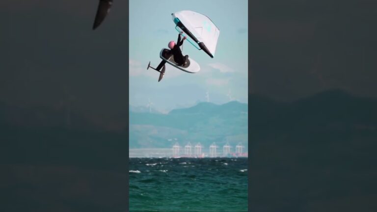 Full-on Palau mode for Ava S. ‍ she’s getting there… #wingfoiling #gwa #wingfoilworldtour