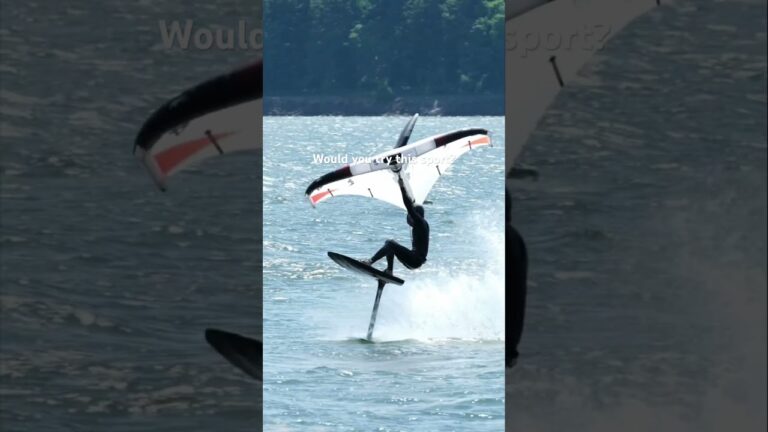 Wing-foiling. Using wind and waves to catch air and do tricks. #foiling #efoiling #foiling #pumpfoil