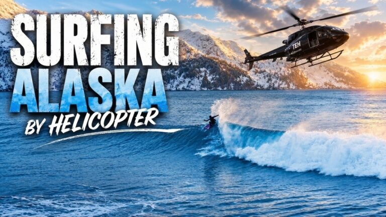 Surfing Alaska by Helicopter