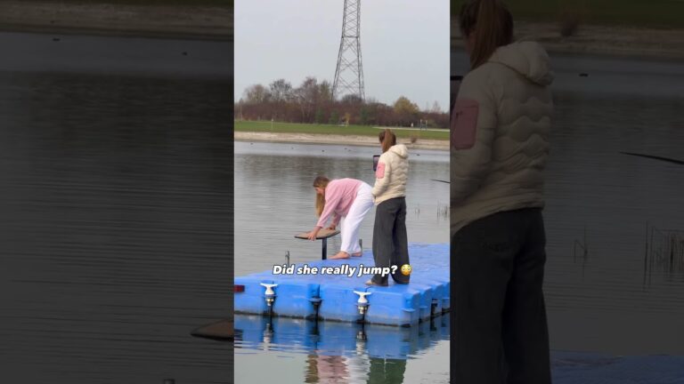 OMG, Did She Really Jump? #ootd #jeans #girl #fun #challenge #water #pumpfoiling #surf