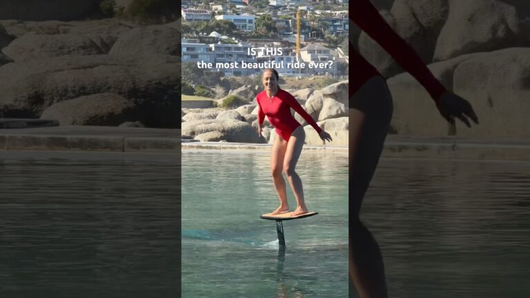 Most BEAUTIFUL RIDE ever! ‍ #pumpfoiling #satisfying #capetown #surfing #watersports #girls