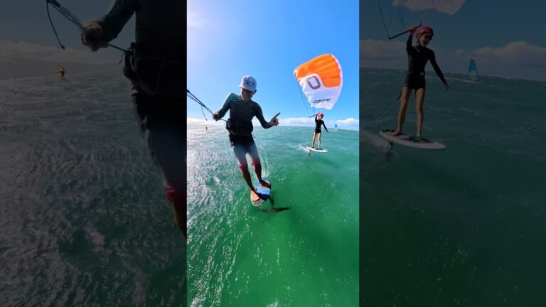 You wanna try #foiling #parawing #kitefoil #maui #shorts
