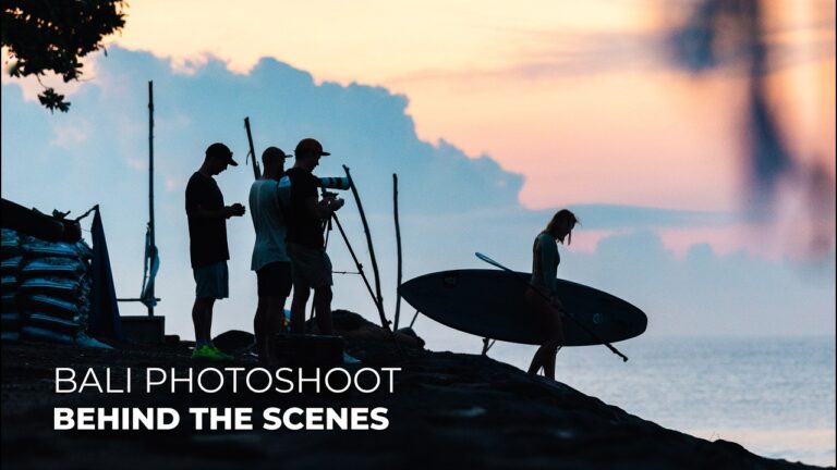 Behind the scenes at the Starboard Bali photoshoot