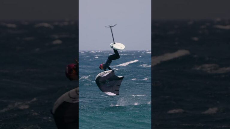 Americas young gun Zoe put on an amazing show! #wingfoiling #gwa #canaryislands