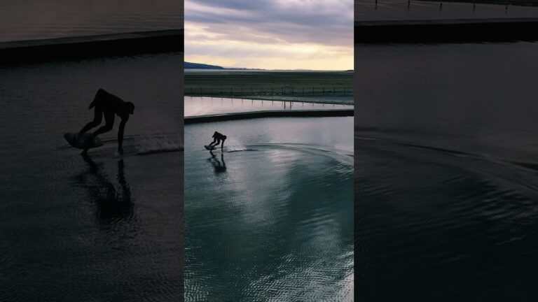 Pump foiling on a glass lake #dockstart #unifoil #foiling #surf #enigma #satisfy #fyp #drone #fpv