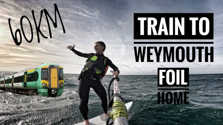 Train to Weymouth, Foil home - 60KM Downwind Foil!
